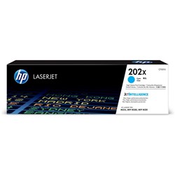 HP 202X LaserJet Toner Cartridge High Yield Cyan CF501X