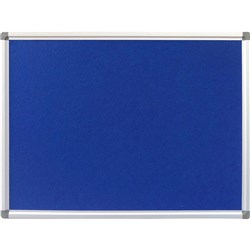 Rapidline Pinboard 1500W x 15D x 900mmH Blue Felt Aluminium Frame