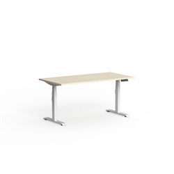 OLG Klass Elec Height Adjust Desk Scallop Top 1500W x 750D x 620-1270mmH Maple/White