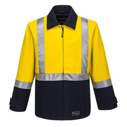 Huski Flame Resistant Bluey Jacket 5XL Yellow And Navy
