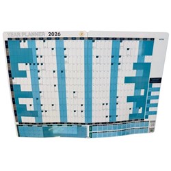 Bibbulmun Wall Planner 870 x 610mm Year To View Blue