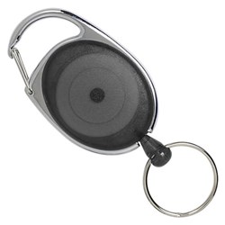 Bibbulmun Retractable Snap Lock Key Holders 25mm Grey Pack Of 4