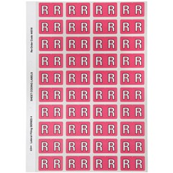 Avery Alphabet Coding Label R Side Tab 25x42mm Pink Pack Of 240