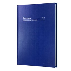 Collins Kingsgrove Financial Year Diary A4 Day To Page Blue