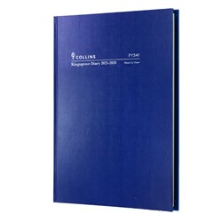 Collins Kingsgrove Financial Year Diary A4 Week To View Blue