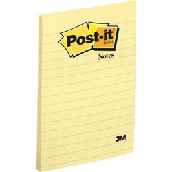 Post-It 660 Notes Original 101 x 152mm Lined Yellow 100 Sheets