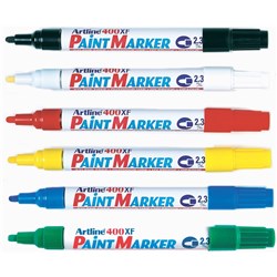Artline 400XF Paint Marker Medium Bullet 2.3mm Assorted Colours Box Of 12