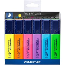 Staedtler Textsurfer Classic Highlighters Chisel 1-5mm Assorted Colours Wallet Of 6