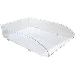 Metro Document Tray Foolscap Stackable Snow / Crystal