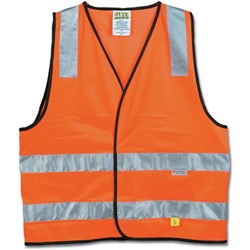 Maxisafe Hi-Vis Day Night Safety Vest Large Orange