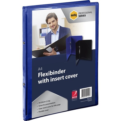 Binders & Folders - Marbig® Soft Cover Binder A4 2D Ring Assorted