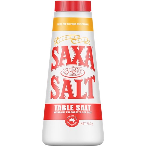 Food & Beverages - Saxa Table Salt 750g - Office Choice Wangaratta