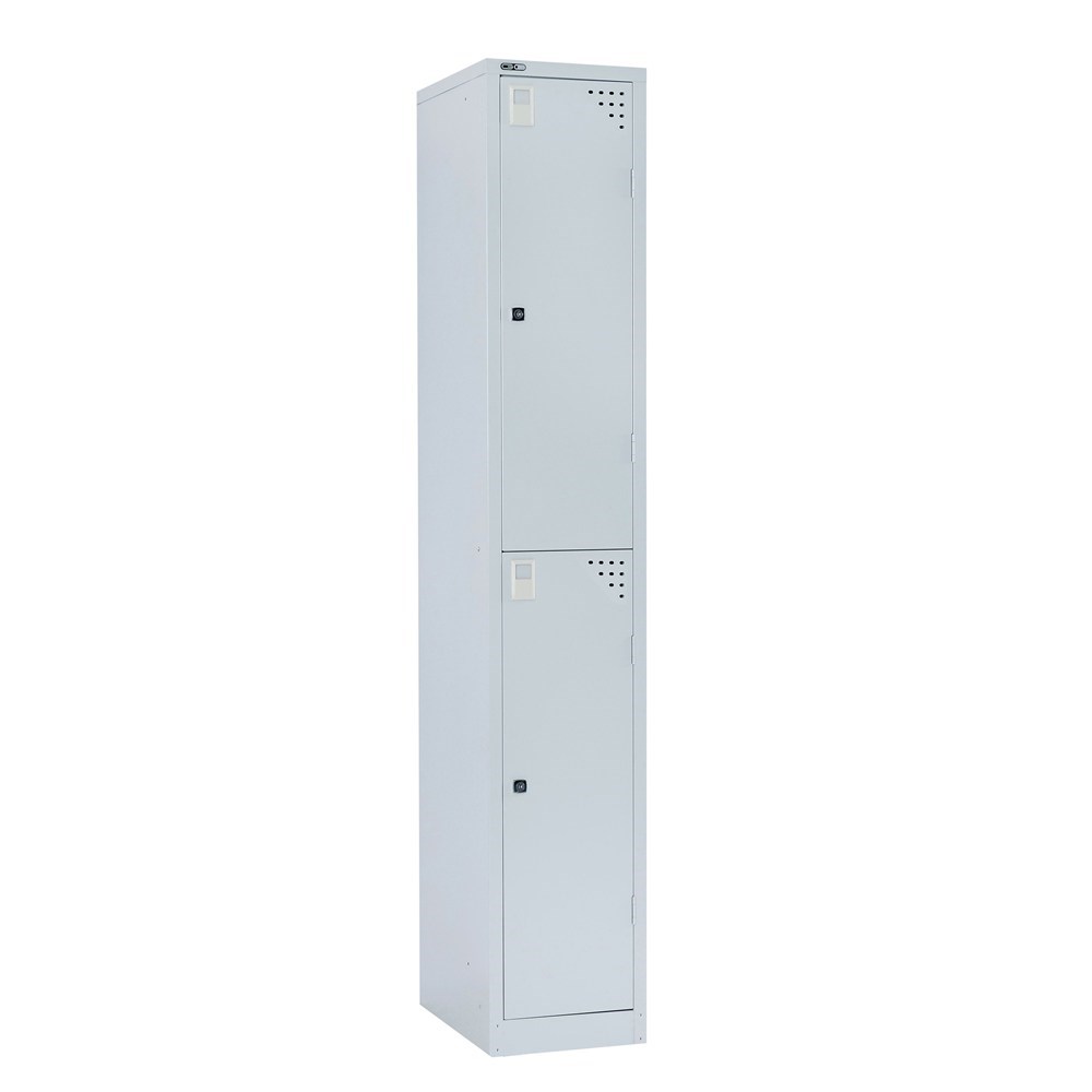 Storage - Rapidline GO Locker 2 Door 380W x 455D x 1830mmH Silver Grey ...